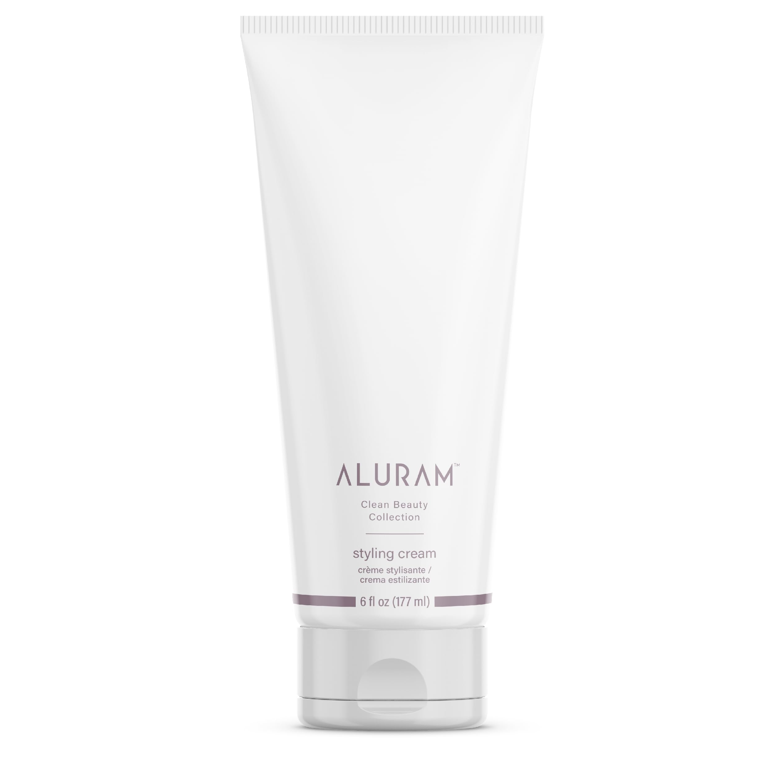 ALURAM Coconut Water Styling Cream application on palm shows lightweight, buildable hold.