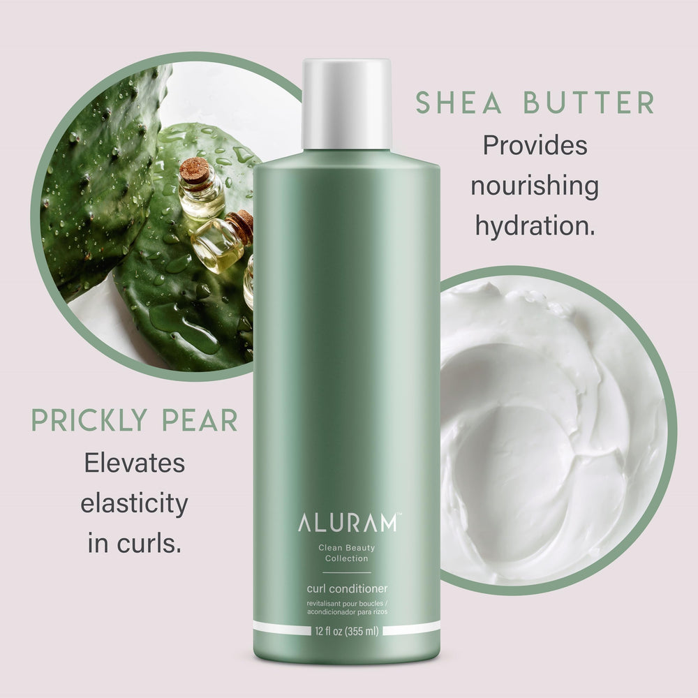 ALURAM Curl Conditioner curl-definition highlights bouncy, nourished curls without weighing hair down.