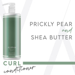 ALURAM Curl Conditioner prickly-pear-shine label highlights glossy, hydrated curls.