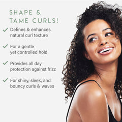 ALURAM Curl Cream coconut-water-hydration showing deeply hydrated curls and reduced frizz