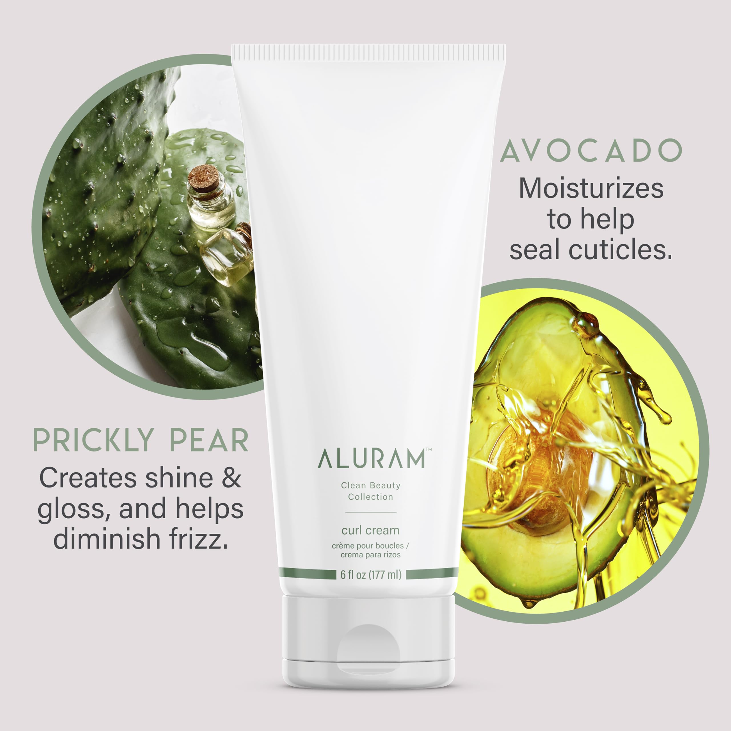 ALURAM Curl Cream smooth-soft-texture highlights touchable, sleek curls with easy manageability