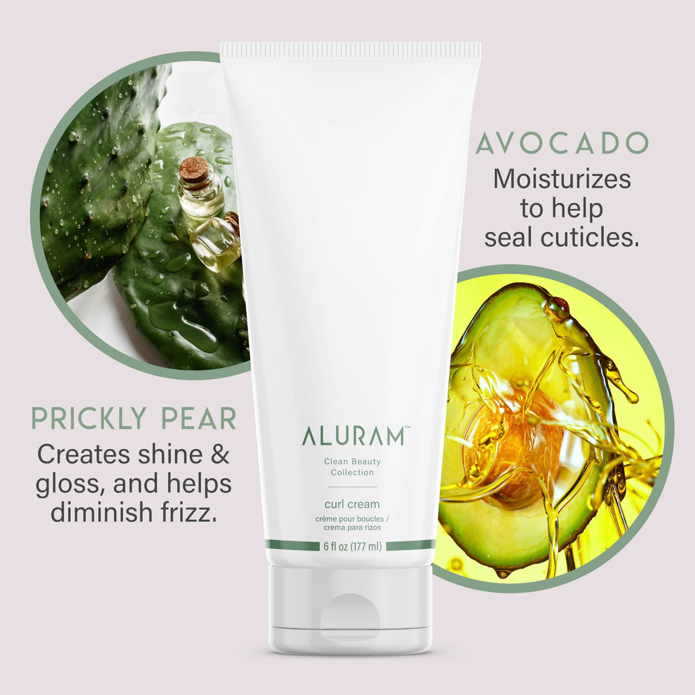 ALURAM Curl Cream smooth-soft-texture highlights touchable, sleek curls with easy manageability