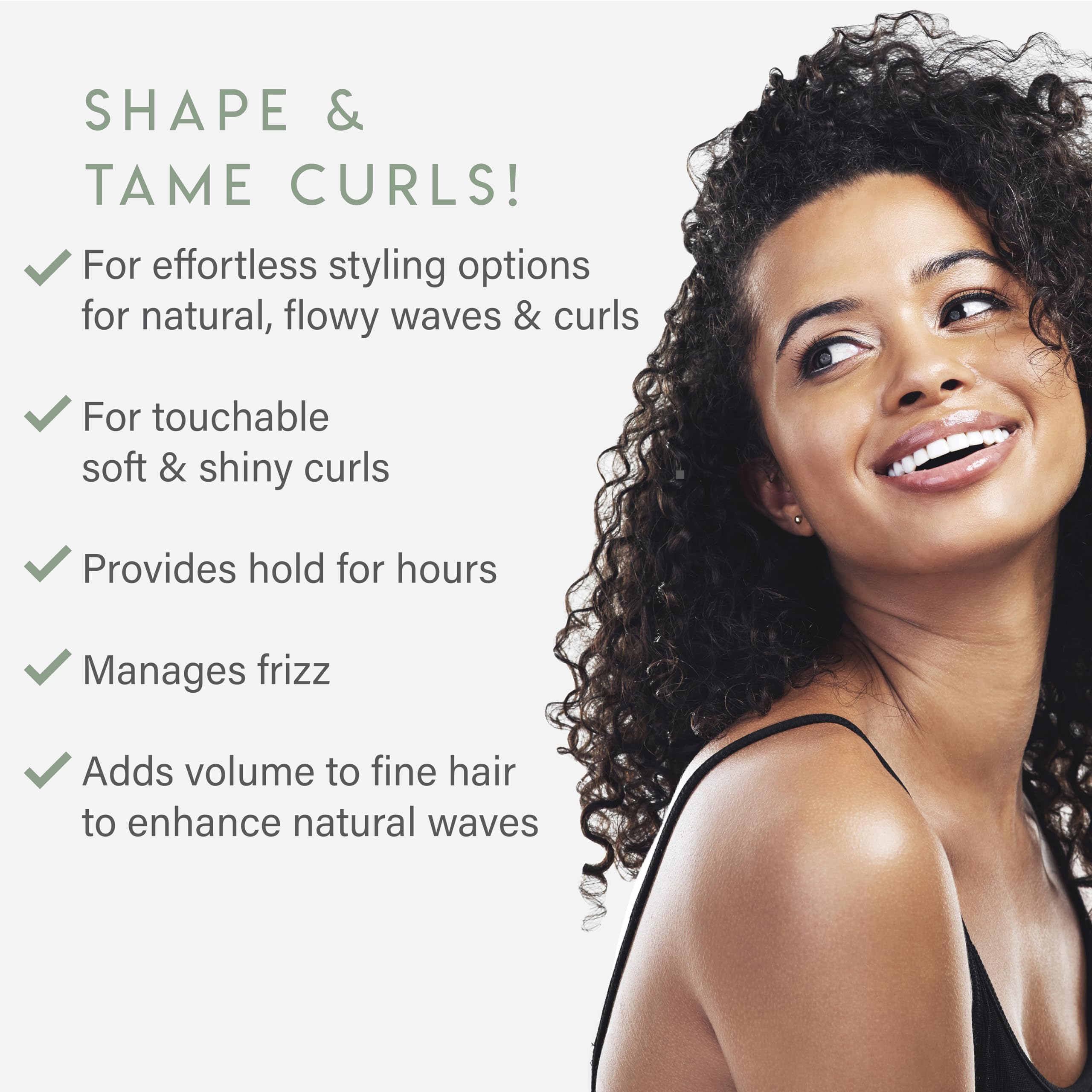 ALURAM Curl Foam packaging highlights coconut water infusion for moisturizing curls