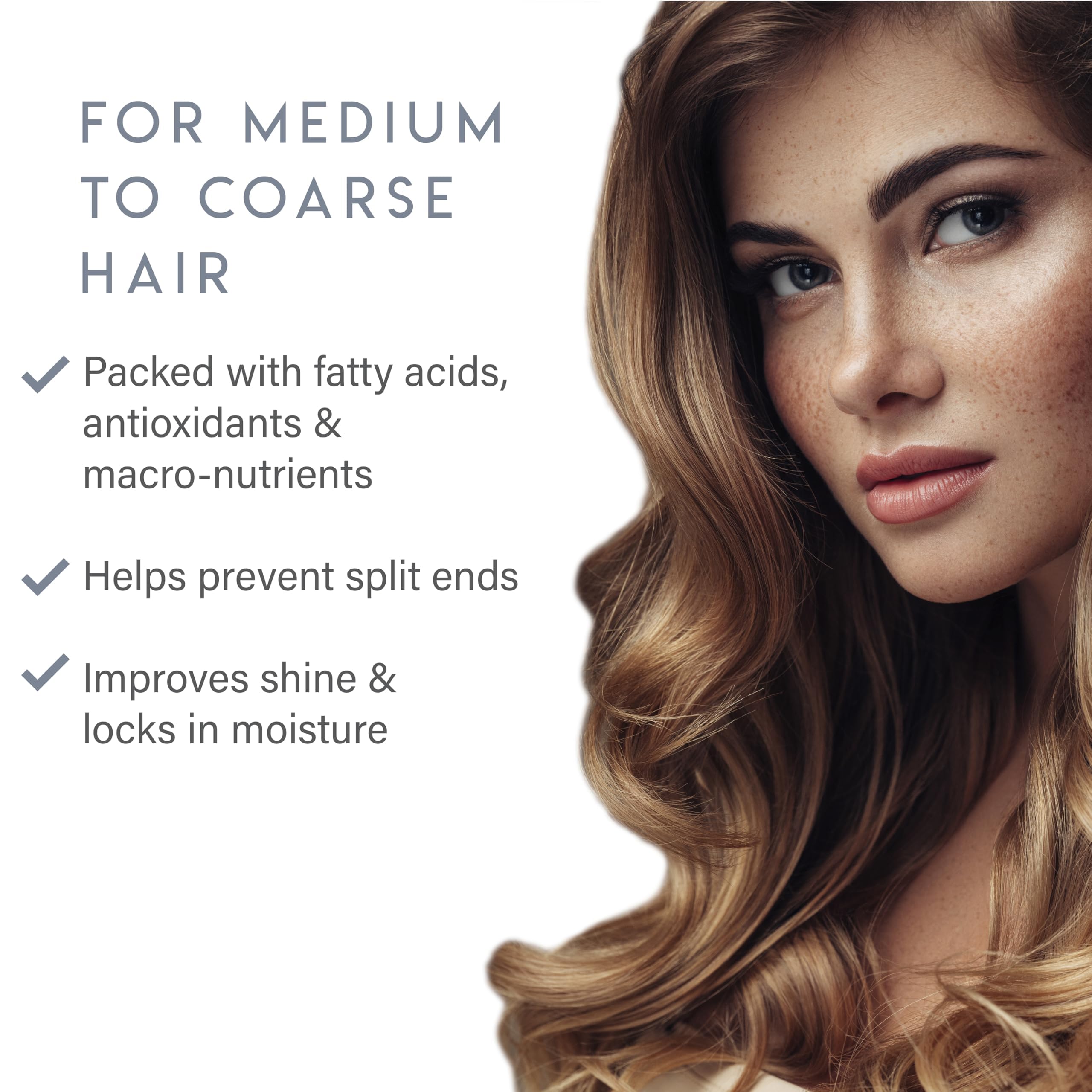 ALURAM medium-coarse hair closeup emphasizing texture-ready moisture and strength