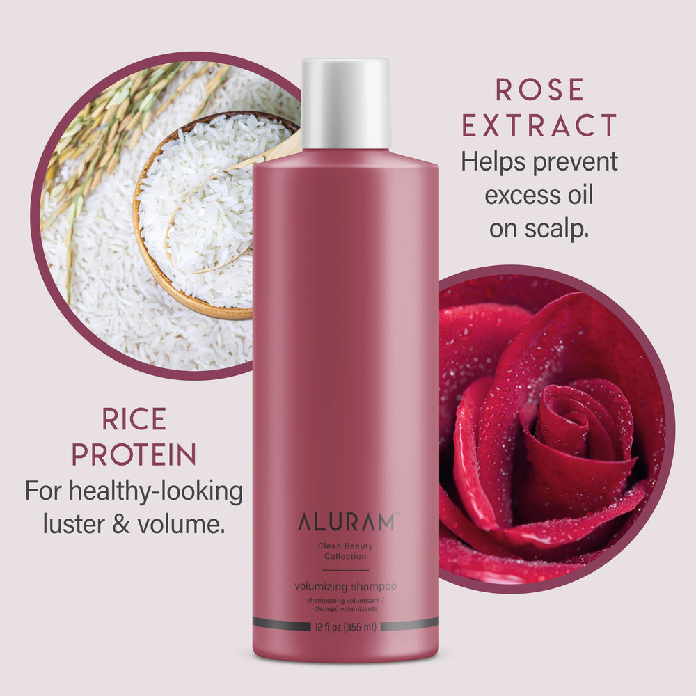 ALURAM Volumizing Shampoo rich lather demonstrates clean full-bodied movement