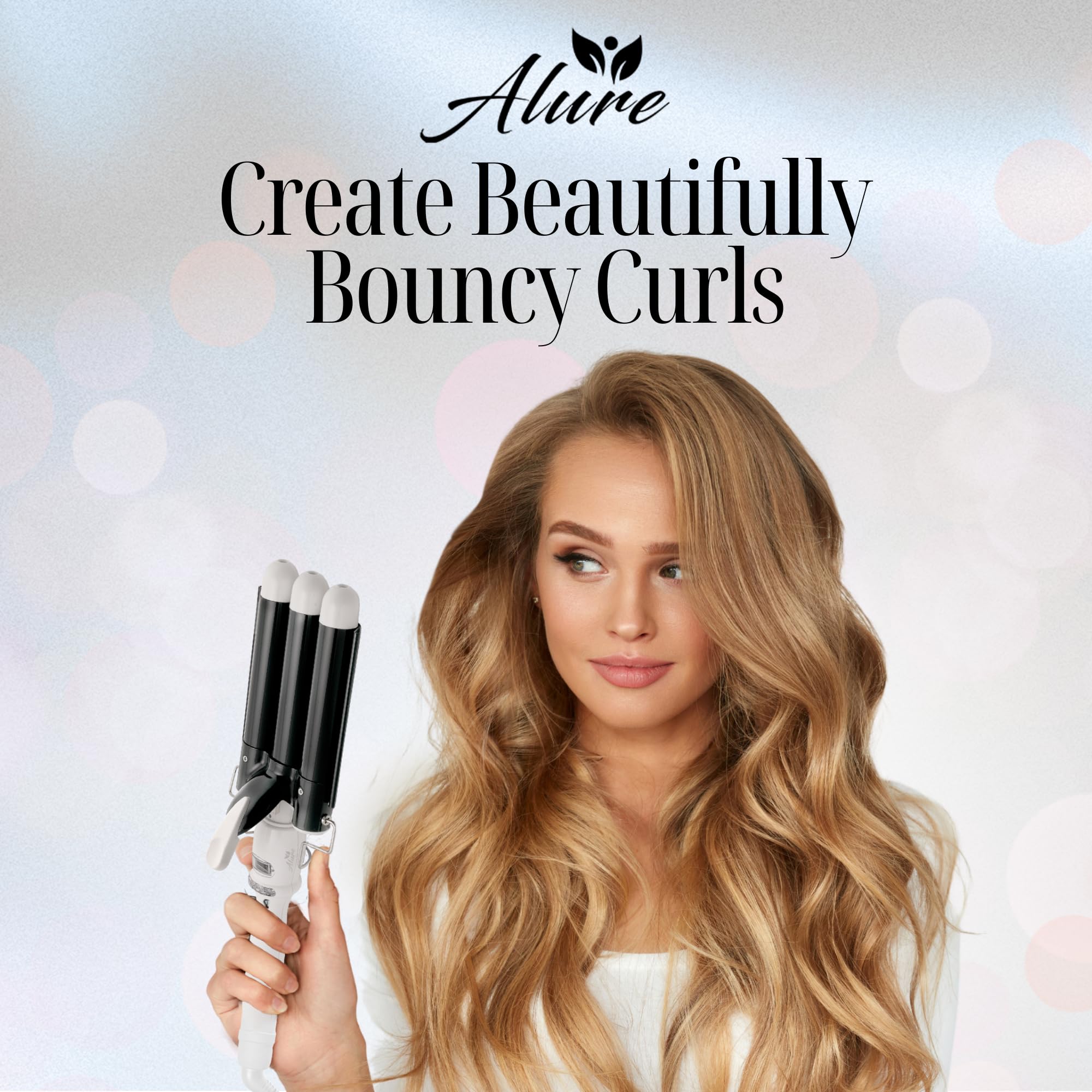 Alure beachy waves and defined curls with three-barrel control