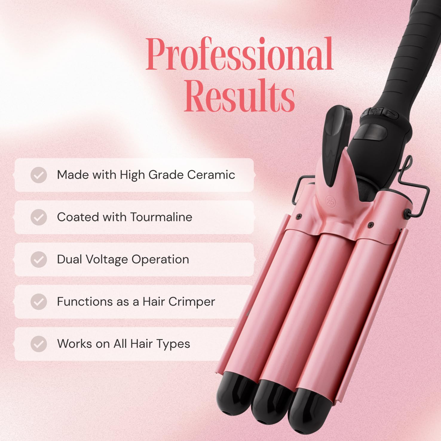 Alure ceramic-tourmaline 1-inch barrels deliver smooth glide