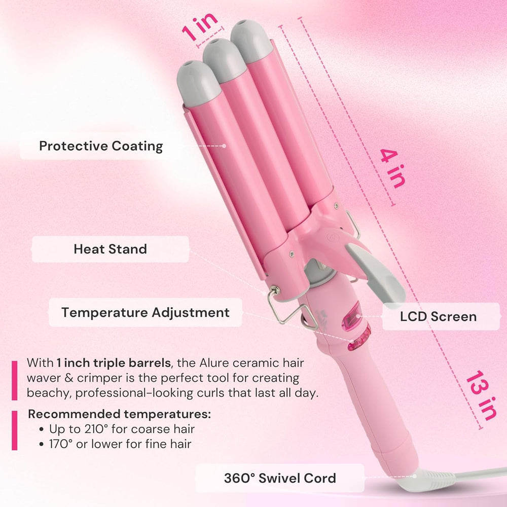 Alure insulated barrel tips protect fingers during heat styling