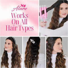 Alure curling wand LCD temperature display facilitates precise heat control