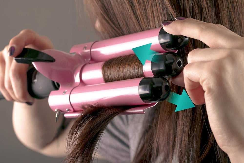 Alure 3-barrel curling wand insulated barrel tips for safer styling