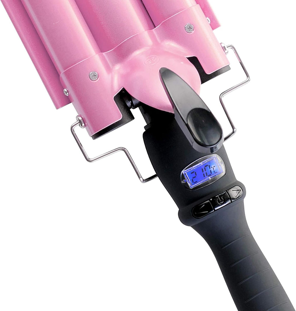 Alure 3-barrel curling wand ergonomic non-slip handle for comfortable use