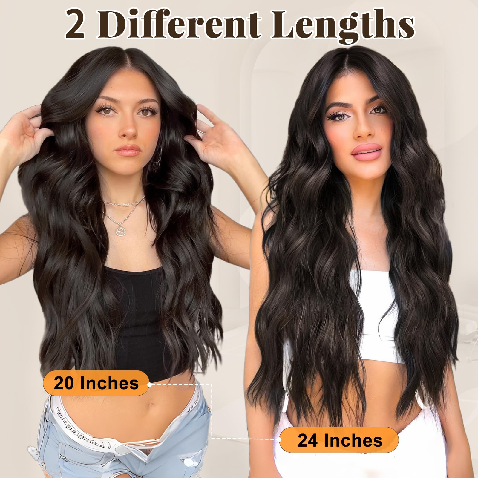 ALXNAN long 24inch wavy hair for dramatic length