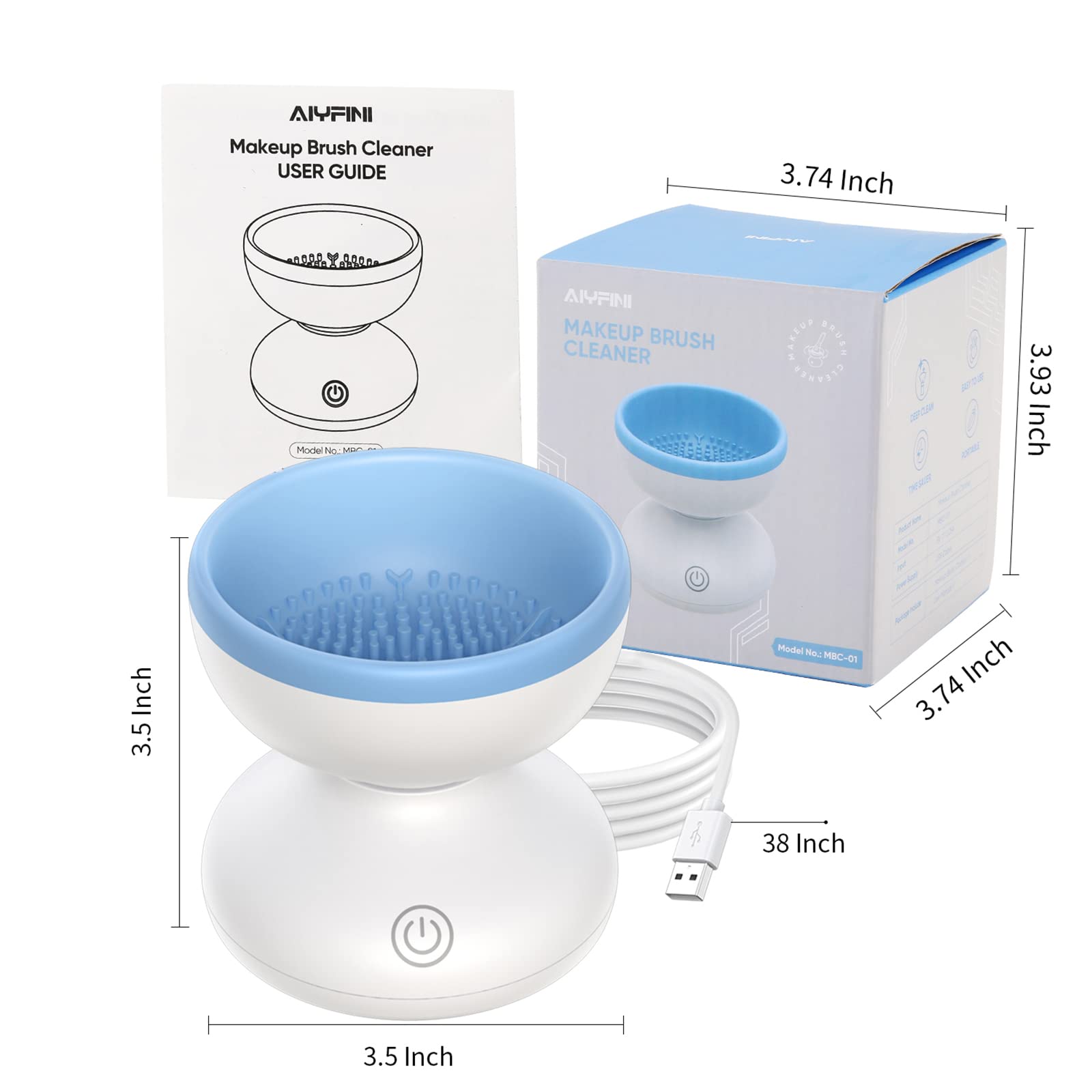 Alyfini cleaning process shows efficient cycle for powder and cream makeup