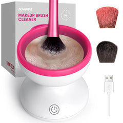 Alyfini makeup brush cleaner machine front view shows effortless at-home cleaning