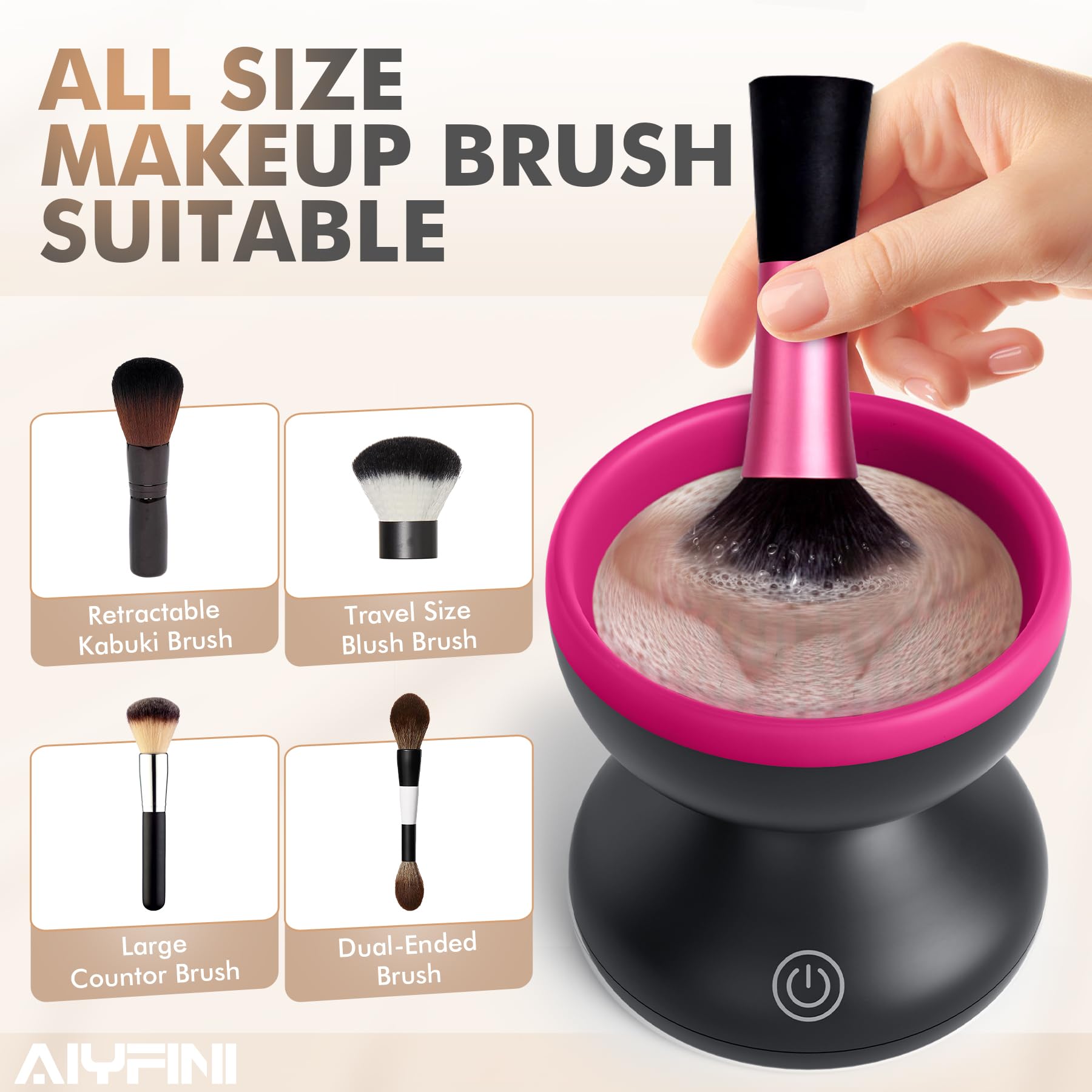Alyfini USB-powered cleaner connected for efficient, safe cleaning cycles.