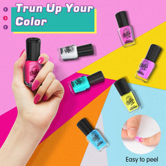 Amagoing nail dryer fan demonstrates quick dry feature for party-ready nails.