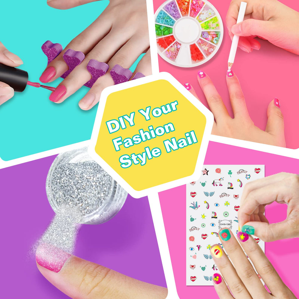 Amagoing peelable nail polish allows mess-free removal after playtime.