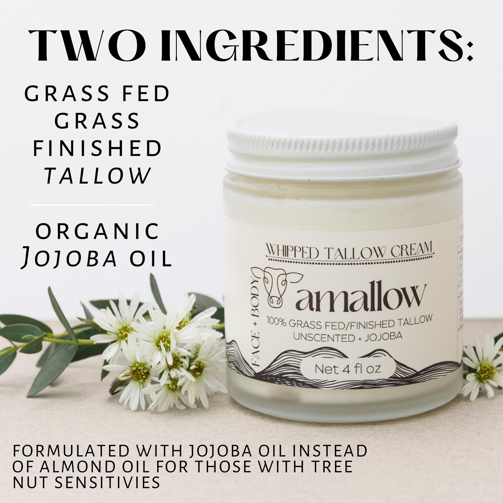 Amallow jojoba oil ingredient close-up highlighting non-clogging skin benefits.