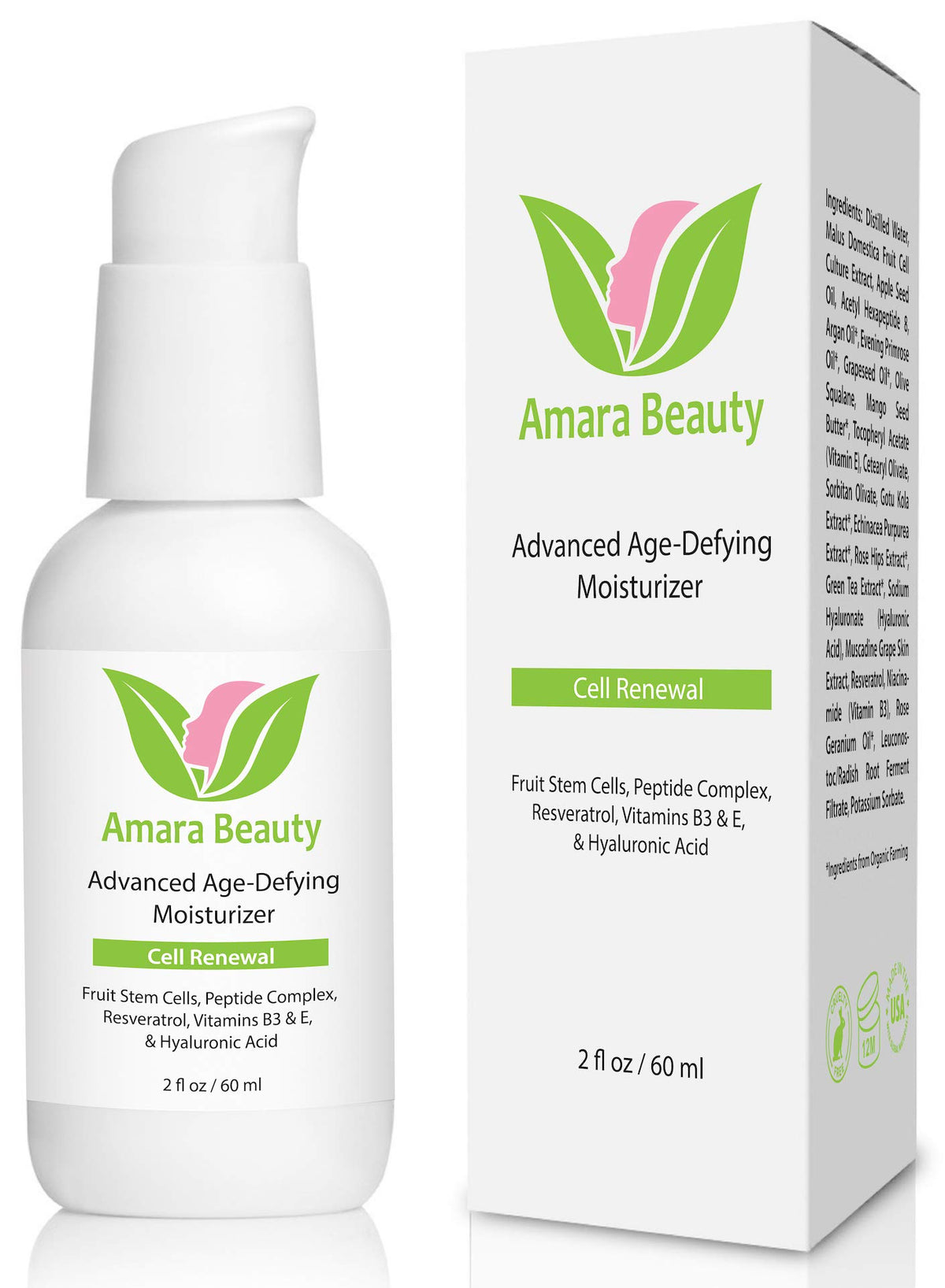 Amara Beauty anti-aging cream jar close-up highlighting rich hydration for aging skin.