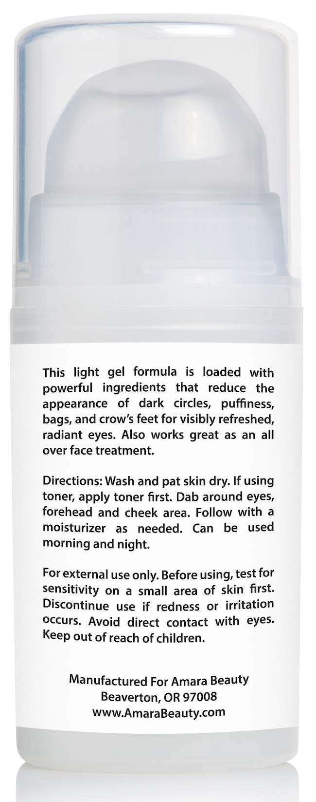 Amara Beauty Eye Cream Gel cucumber refresh: cooling sensation for awake eyes.