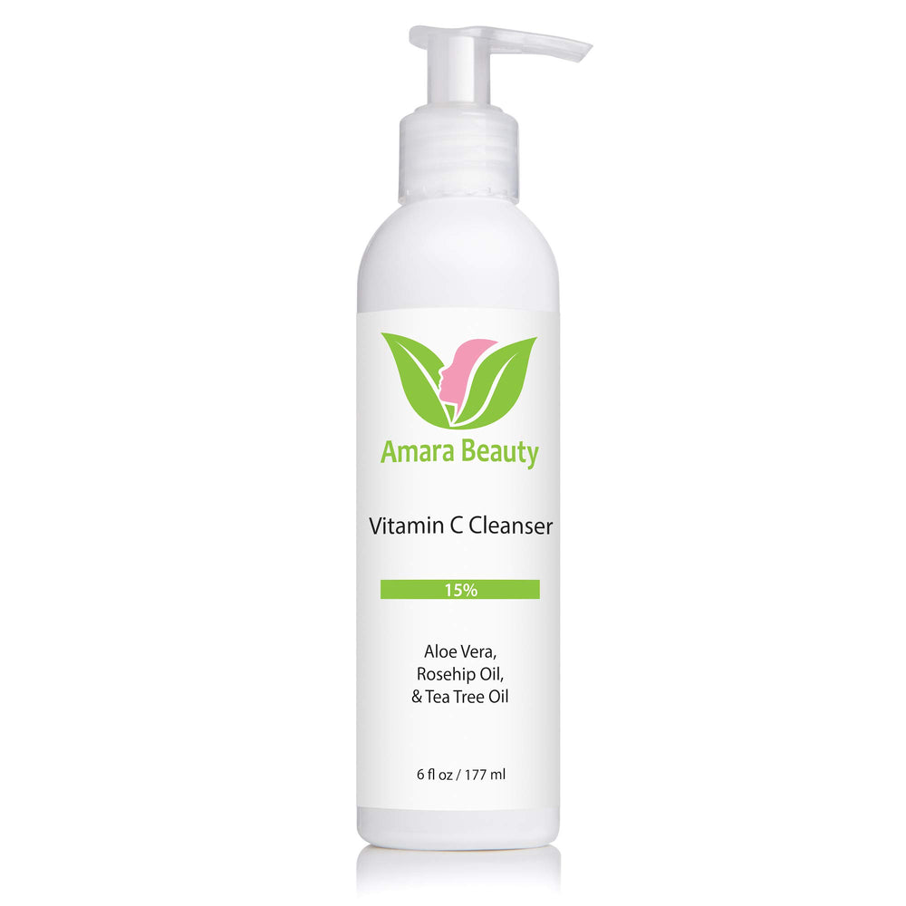 Amara Beauty Facial Cleanser foamy-lather demonstrates gentle cleansing and nourishing feel