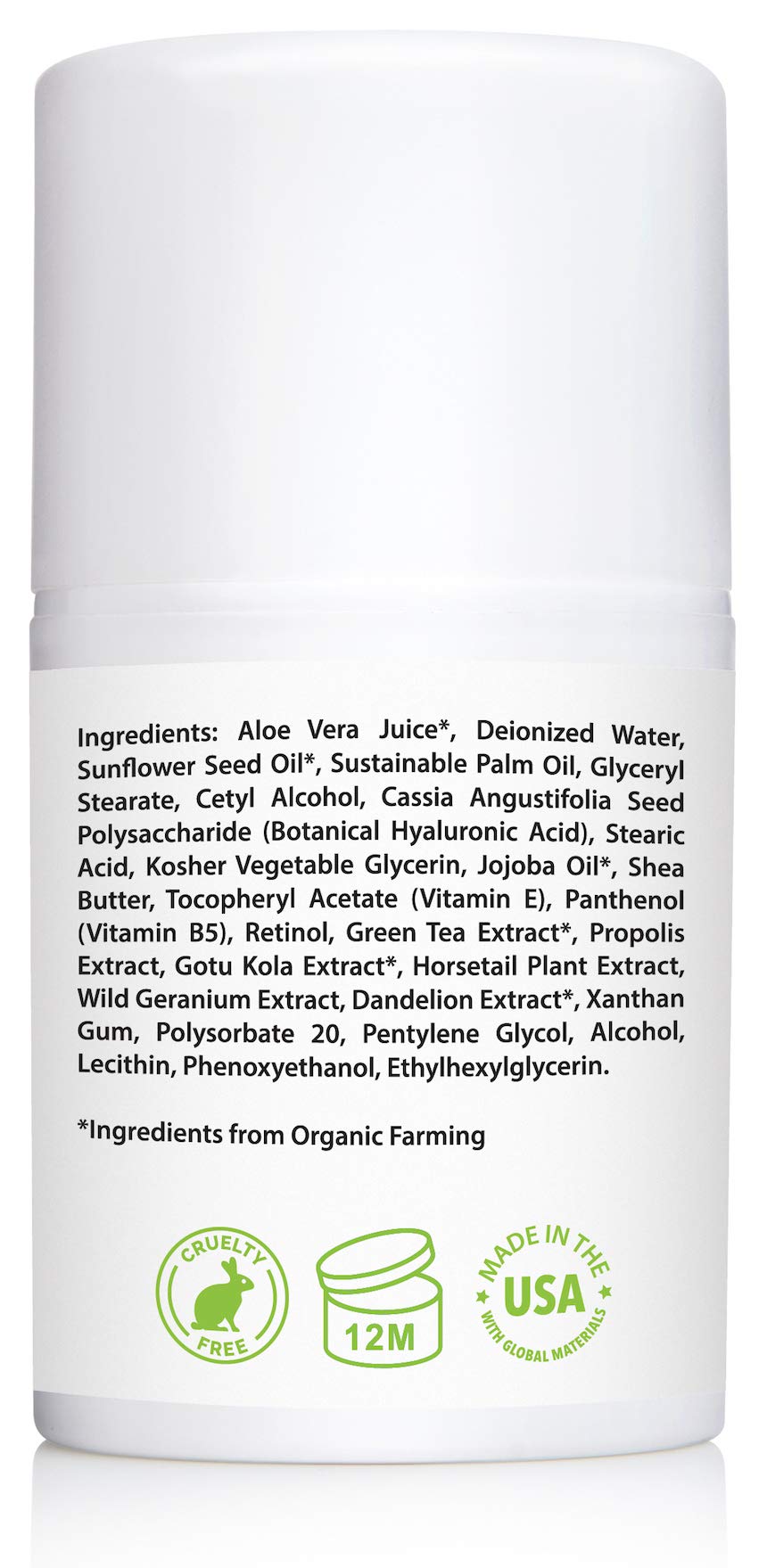 Amara Beauty hyaluronic acid swatch, visualizing deep hydration.