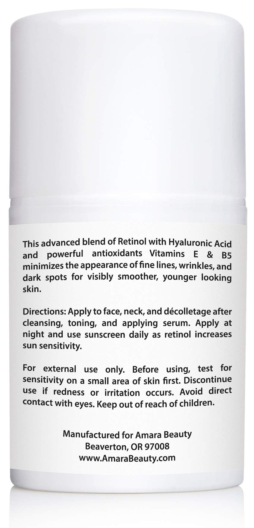 Amara Beauty packaging box, premium anti-aging care presentation.