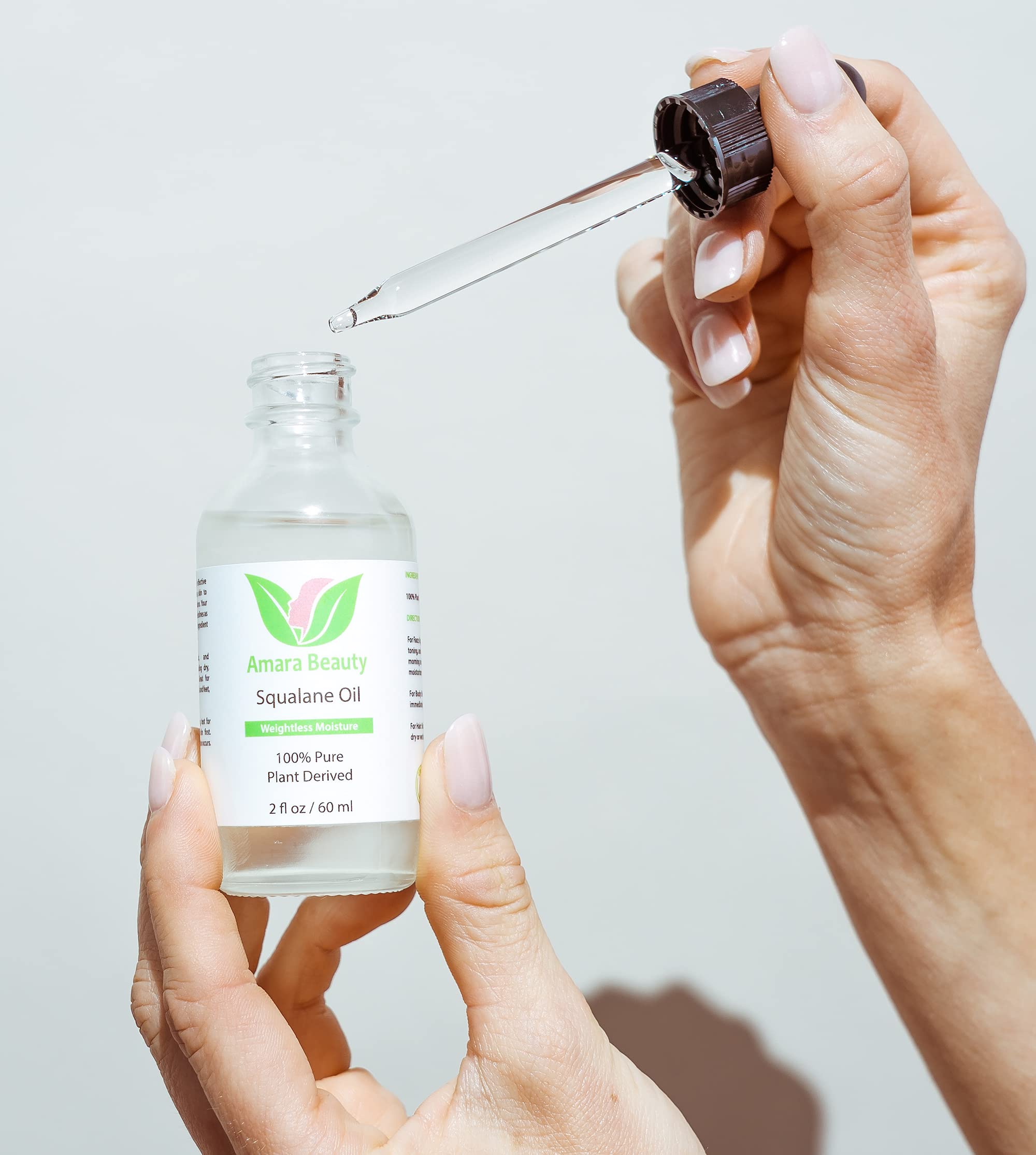 Amara Beauty Squalane Hands & feet moisturize and soothe dry areas.