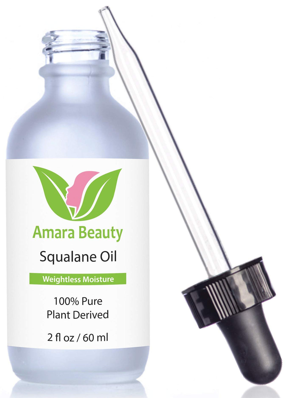 Amara Beauty Squalane Oil pour demonstrates lightweight facial hydration.