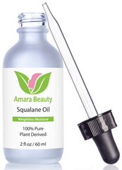 Amara Beauty Squalane Oil pour demonstrates lightweight facial hydration.