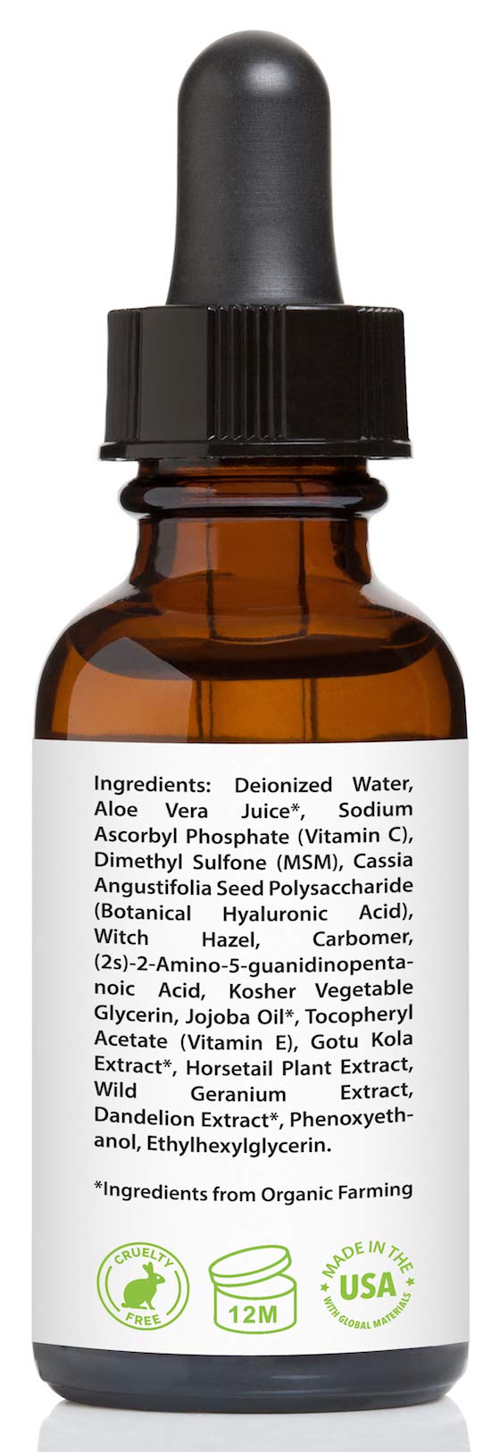 Amara Beauty Vitamin C Serum packaging shows premium 1oz size and clean design.