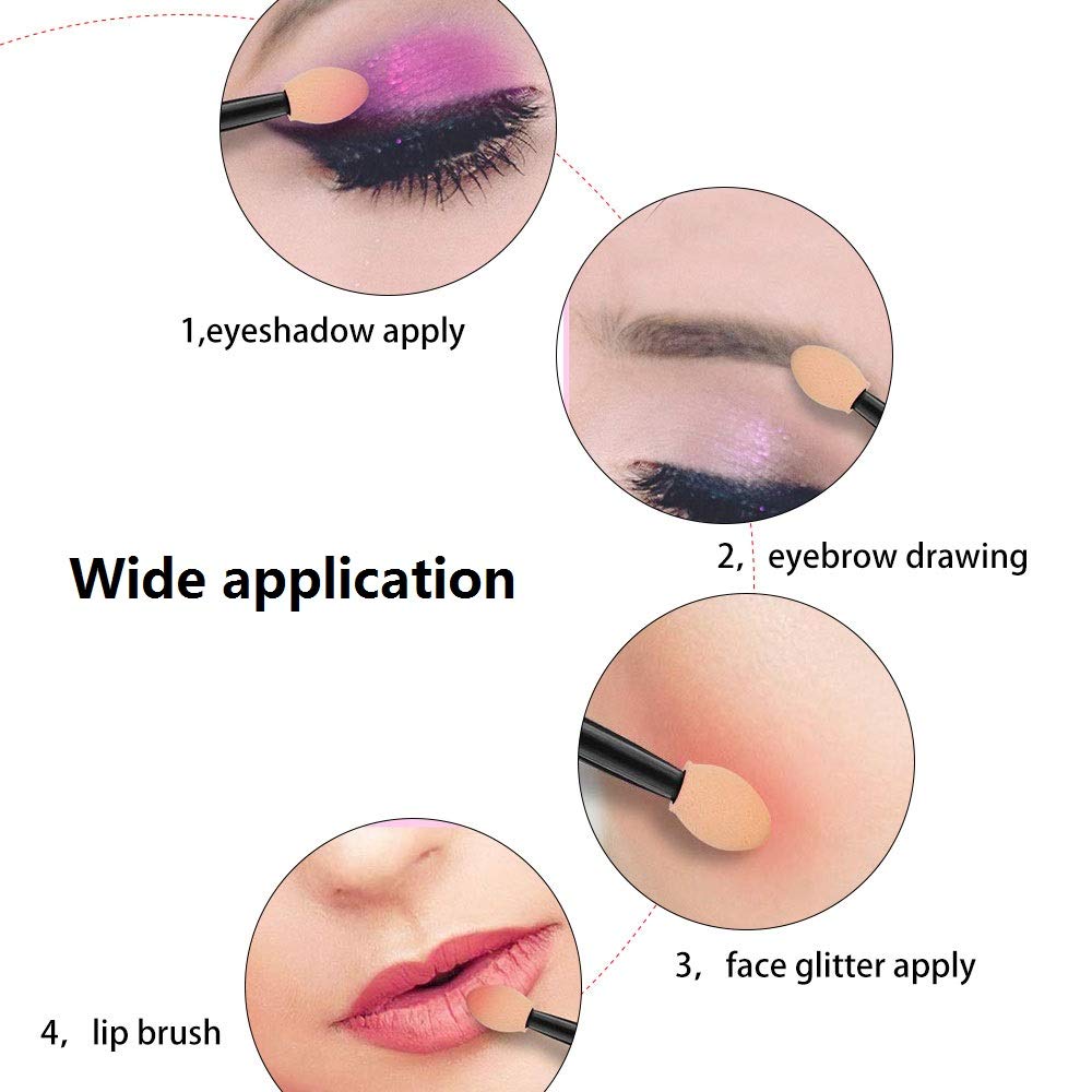 Amariver 200-pack disposable brushes close-up highlight hygienic ready-to-use makeup supplies