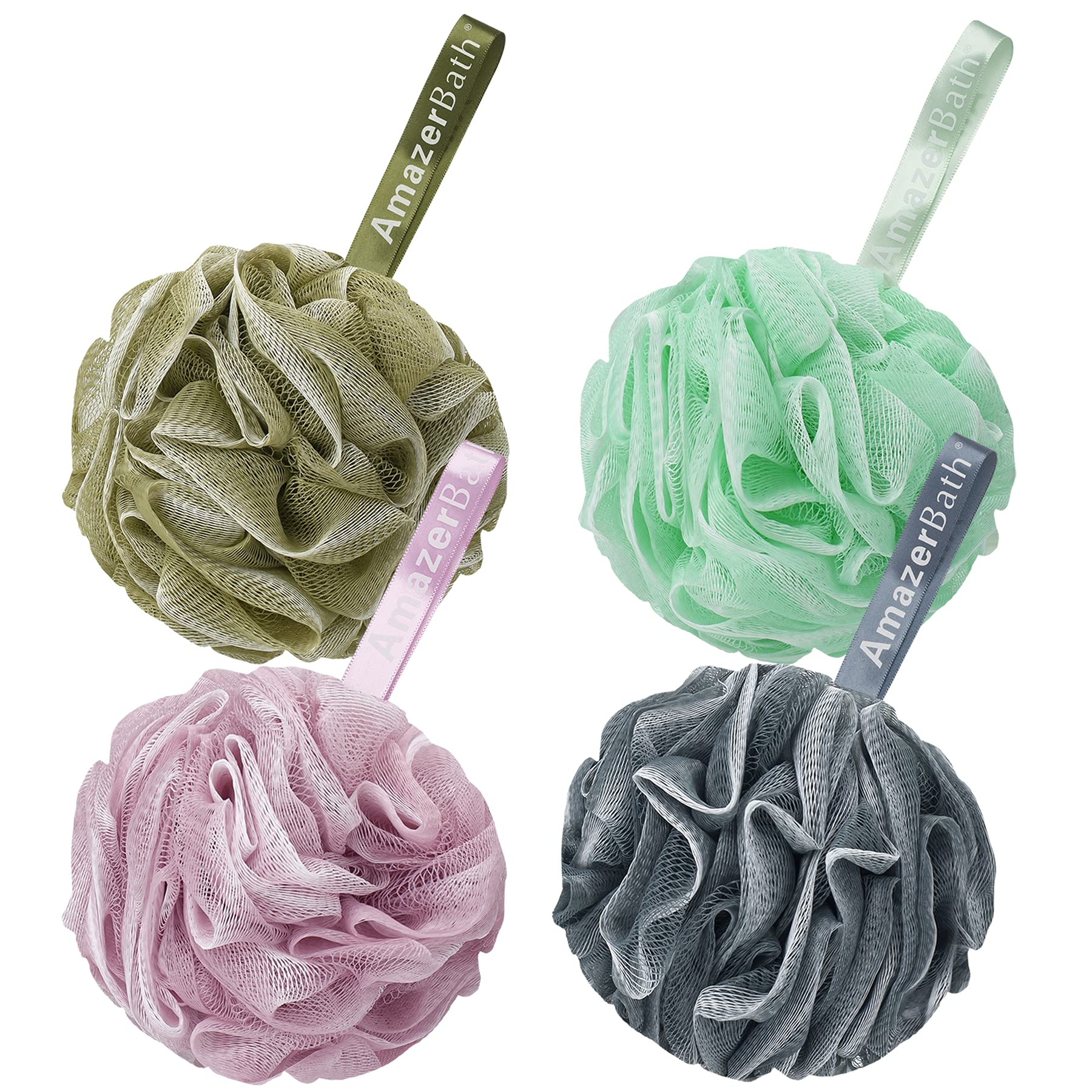 AmazerBath loofah sponge 75g sturdy knotting for lasting durability