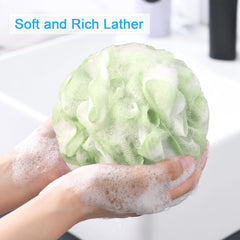 AmazerBath loofah sponge dense mesh yields rich lather with less soap