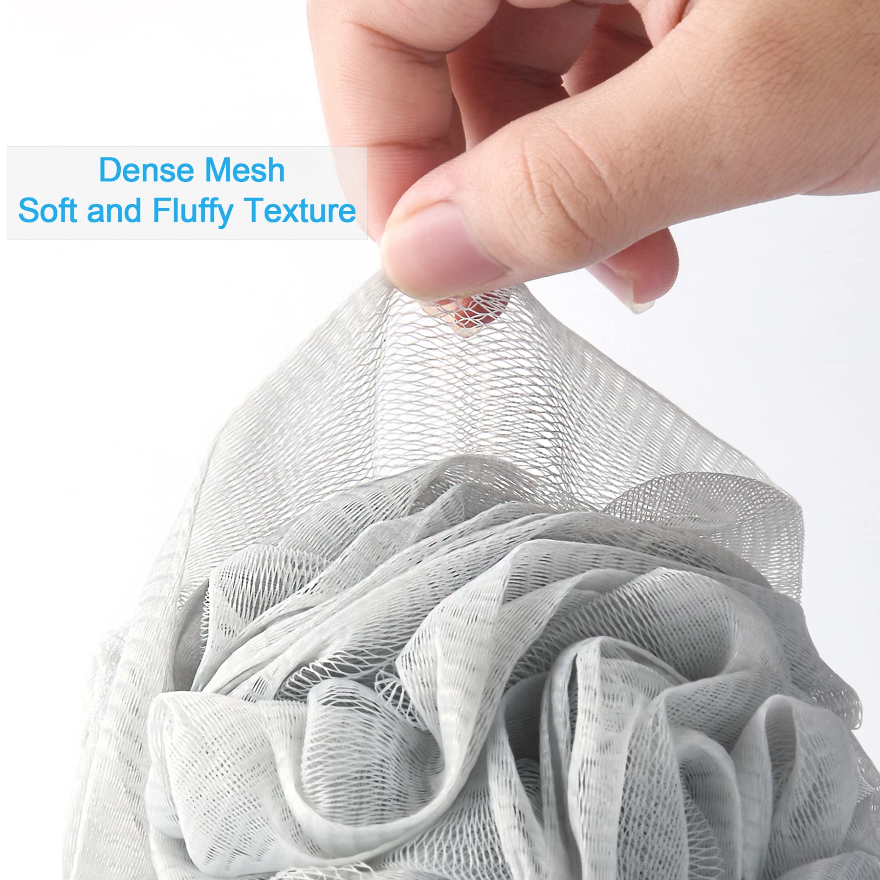 AmazerBath loofah sponge soft PE material gentle on skin