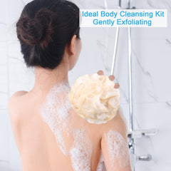 AmazerBath loofah sponge soft PE material for gentle cleansing