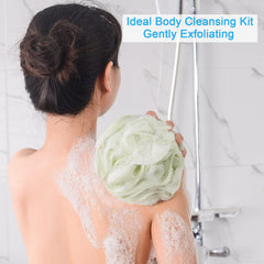 A AmazerBath loofah sponge with strong knotting design for lasting durability