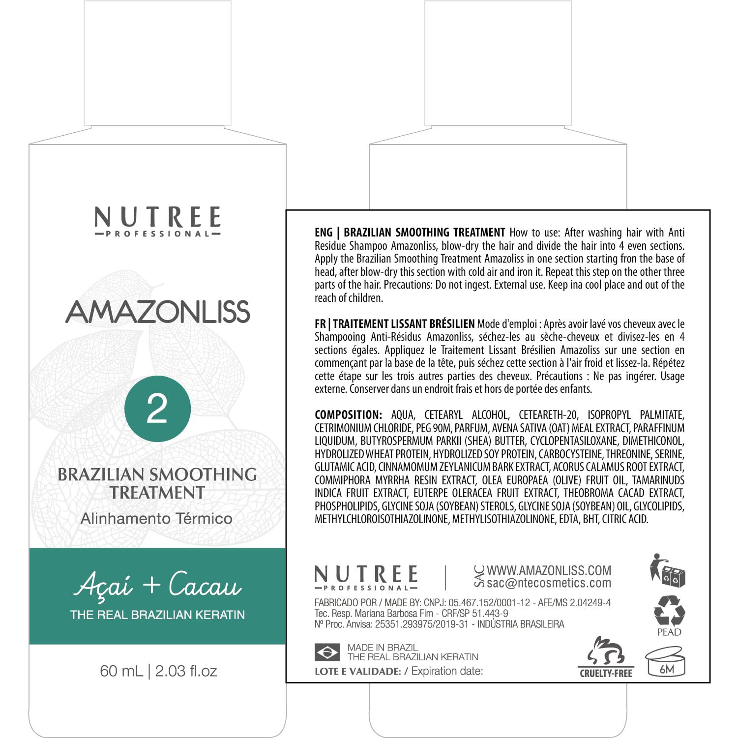Amazonliss-aftercare-shampoo-conditioner imagery emphasizes extended longevity of results.