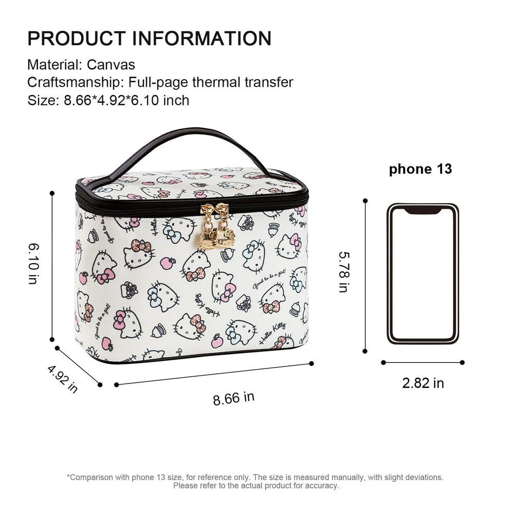 AmBealla 8.7 by 4.92 by 6.1 inch bag fits luggage easily.