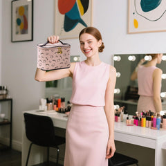 AmBealla makeup bag cotton twill fabric close-up demonstrates durability.