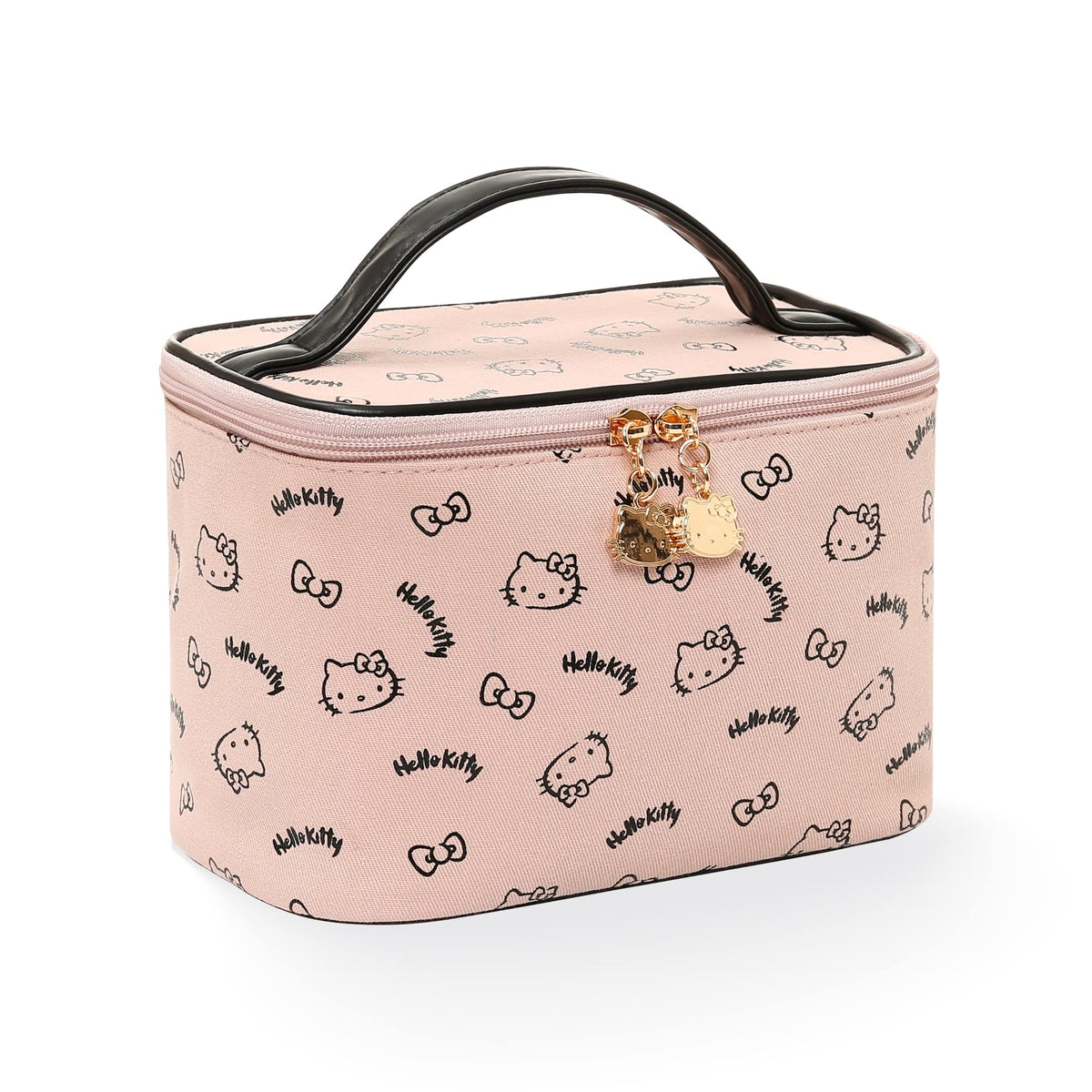 AmBealla makeup bag large open view highlights easy access to essentials.