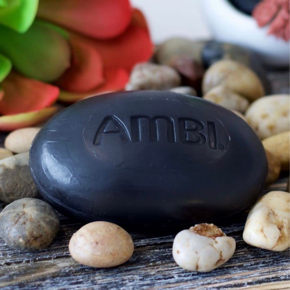 Ambi black soap rinse clear with minimal residue.