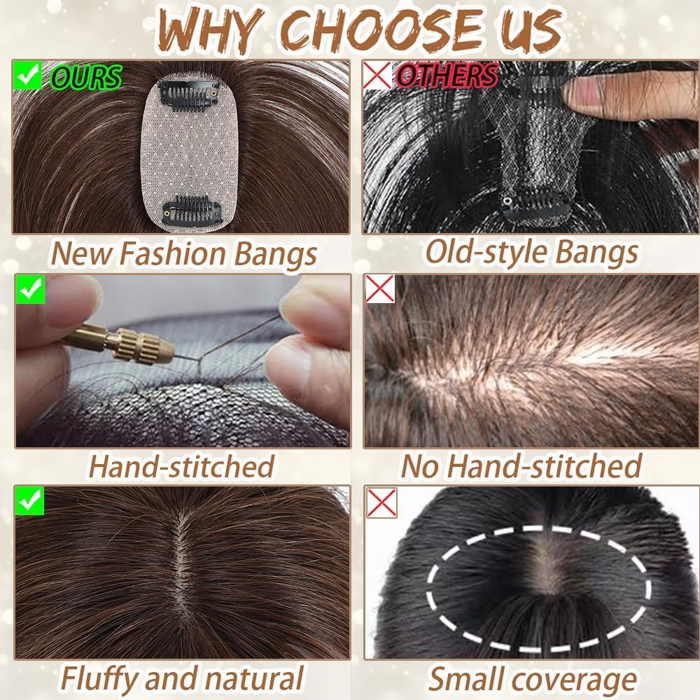 Amchoice clip-on topper on crown for easy, all-day wear