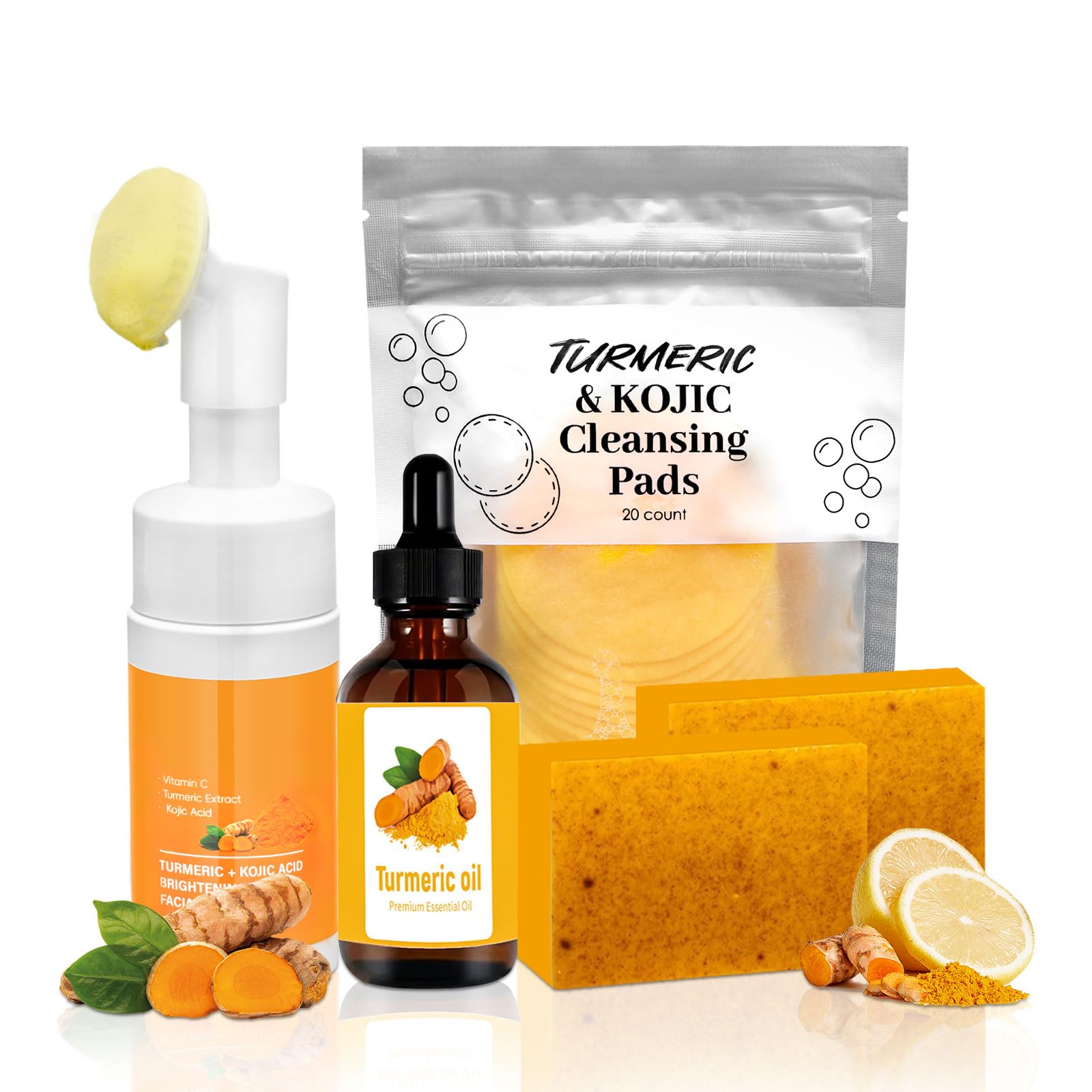 Amdele Turmeric Wash & Care foaming cleanser bottle for deep pore cleansing
