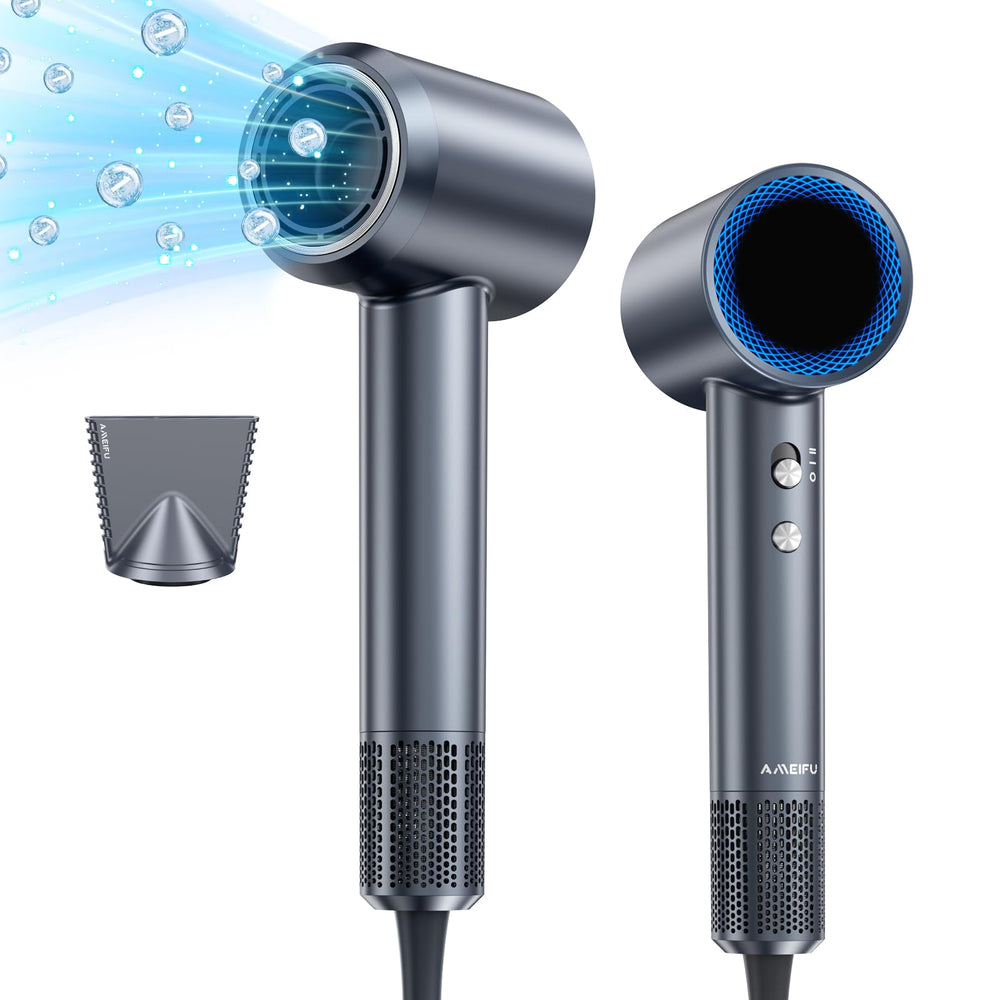 AMEIFU hair dryer with 150000rpm motor delivers fast drying at home or salon.