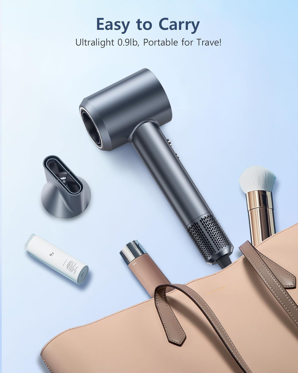 AMEIFU travel-ready package includes nozzle and cleaning brush for easy packing.