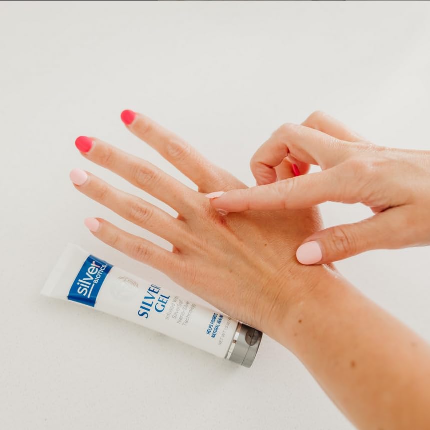American Biotech Labs Silver Biotics dye-free image highlights a clear formula with no artificial color.