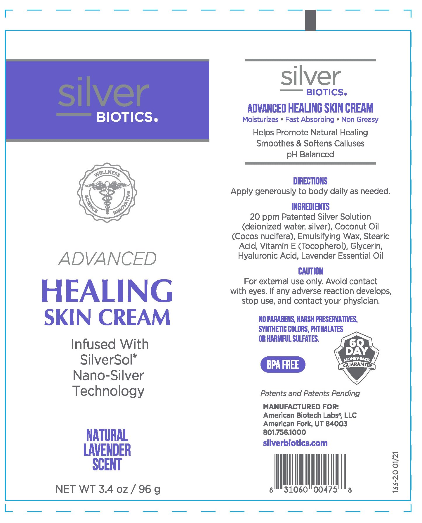 American Biotech Labs Silver Biotics finished skin texture after use is soft