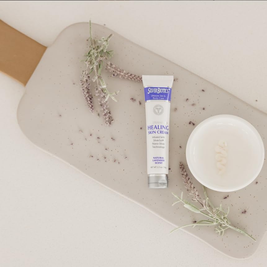 American Biotech Labs Silver Biotics hand applying lotion for smooth skin