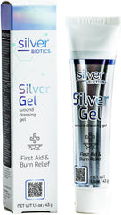 American Biotech Labs Silver Biotics wound gel application highlights protective coverage for minor cuts and irritation relief.